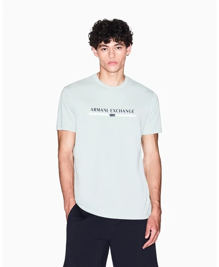 Мужская футболка с рисунком по центру груди aqua gray