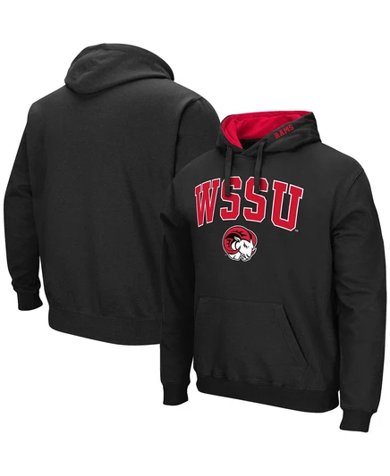Мужская черная толстовка-пуловер с аркой и логотипом Winston-Salem State Rams black