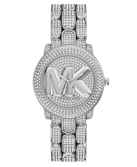 Женские часы Michael Kors Phoebe с тремя стрелками серебристого цвета из нержавеющей стали, 36 мм, серебро