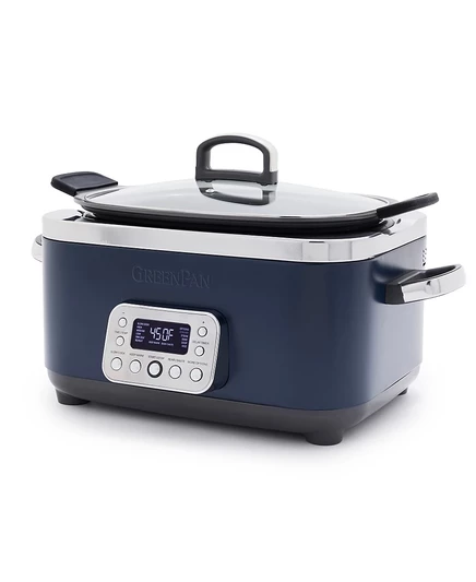 Медленноварка GreenPan Elite 5,7 л керамическая, синяя