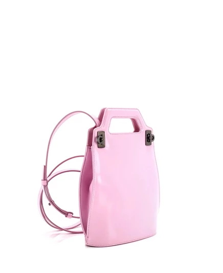 Кожаная сумка через плечо Salvatore Ferragamo North South Wanda, бывшая в употреблении pink