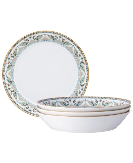 Тарелки Noritake Serene Garden, 4 шт., 24,8 см, зеленые