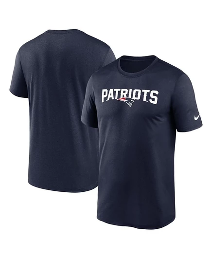 Мужская футболка Nike Navy New England Patriots Prime Time Legend с надписью Wordmark Performance blue