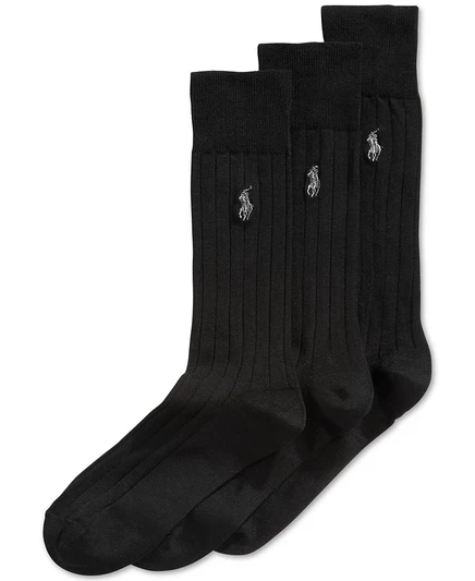 Мужские носки Polo Ralph Lauren 3 пары, черные