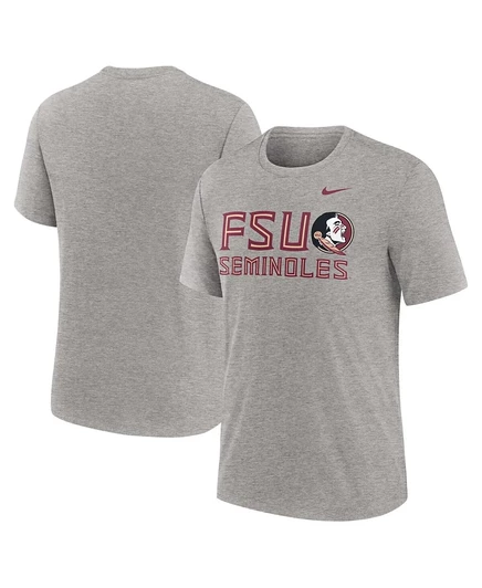 Мужская меланжевая футболка Nike Florida State Seminoles, серая