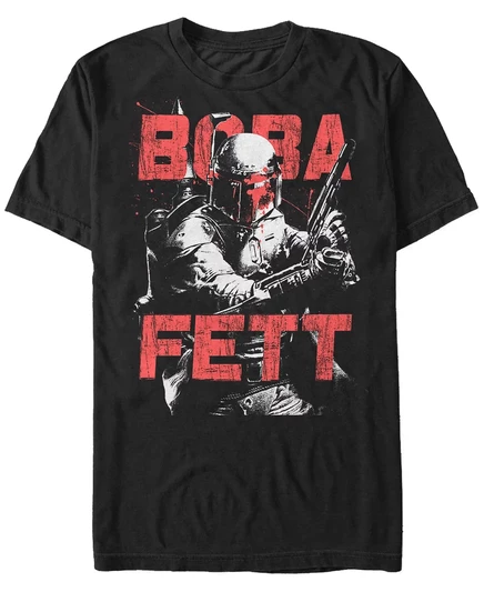 Мужская классическая футболка с коротким рукавом Boba Fett Splatter от Fifth Sun с принтом black