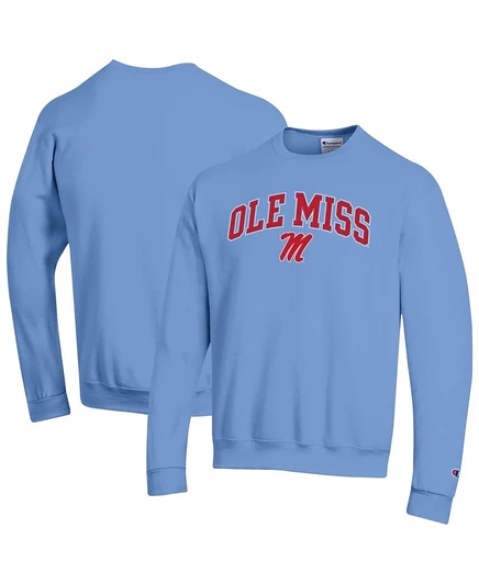 Мужская толстовка Champion Ole Miss Rebels, светло-голубая