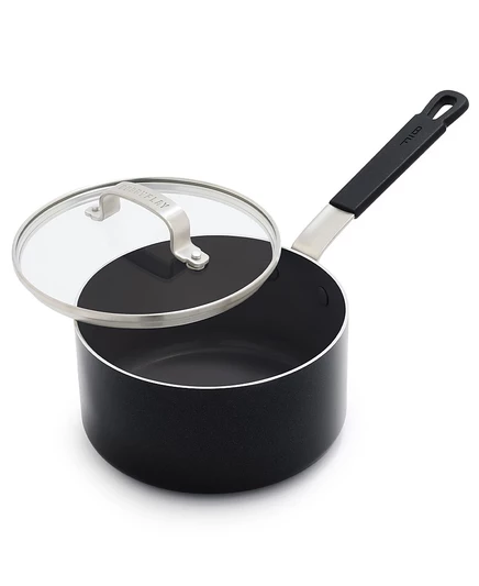 Ковш GreenPan x Bobby Flay Professional Grade 2,4 л с крышкой, черный