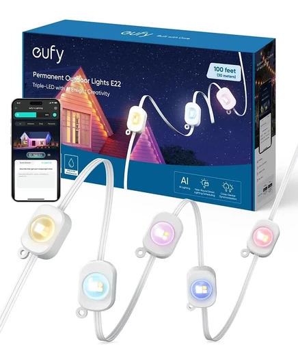 Наружная гирлянда eufy E22 15 м, 30 тройных LED