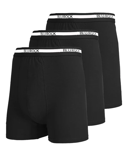 Мужские трусы-боксеры Blu Rock Stretch Cotton, 3 шт., черные