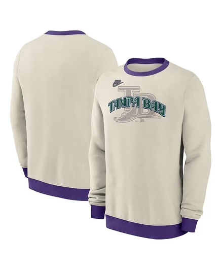 Мужская толстовка Nike Tampa Bay Rays Cooperstown, кремовая
