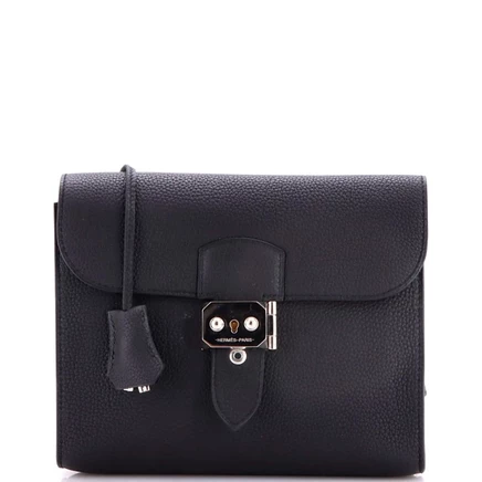 Женская сумка Hermès Sac à Dépêches 21 Togo, черная