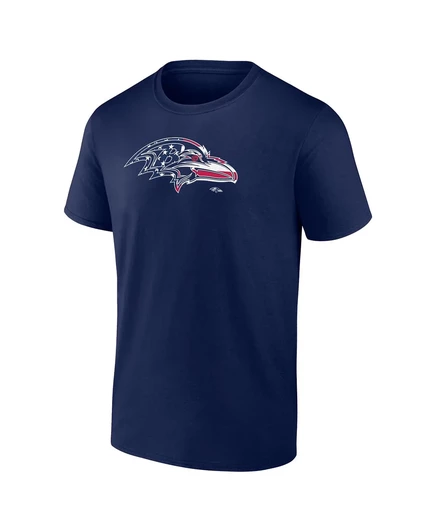 Спортивная мужская темно-синяя футболка Baltimore Ravens Americana с логотипом navy
