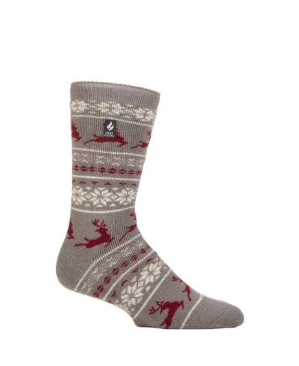 Мужские облегченные носки Jasper Holiday Outdoor Fair Isle Crew Sock gray