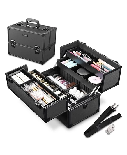 Кейс для косметики Byootique 35,6×21,6×25,4 см с замком, черный