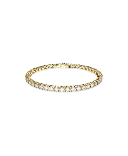 Браслет Swarovski Matrix теннисный из кристаллов, золотистый