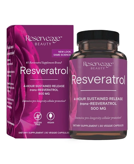 Биодобавка Reserveage Resveratrol 500 мг, 30 капсул