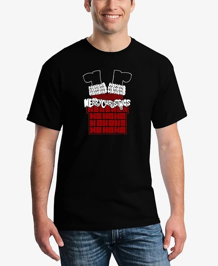 Мужская футболка Chimney Santa Word Art в стиле поп-Арт от LA Pop Art black