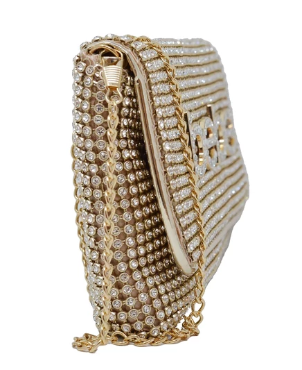 Сумка-клатч Bebe Zaza с клапаном gold / white