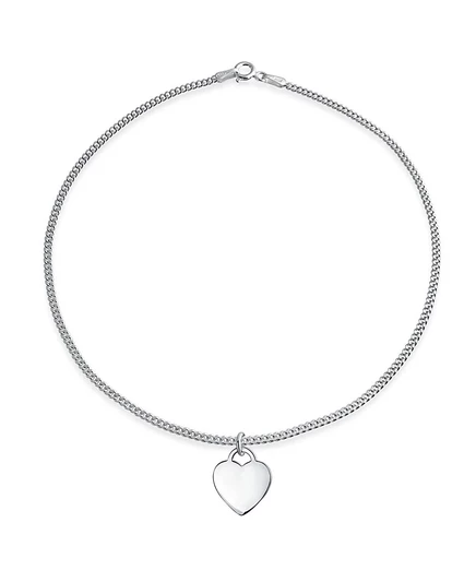 Анклет Bling Jewelry с буквой‑сердцем, серебро 925, 23–25 см
