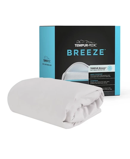 Наматрасник Tempur-Pedic Breeze, белый, водонепроницаемый