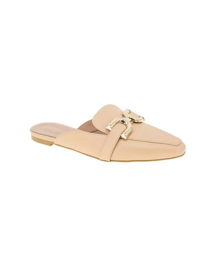  Женские балетки Tara Buckle Mule на плоской подошве hazelnut