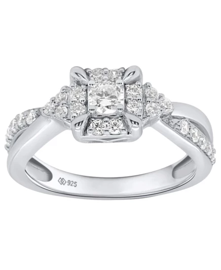 Кольцо Forever Grown Diamonds 0,5 карат, серебро с родием