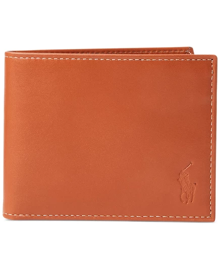  Мужской портфель из полированной кожи brown