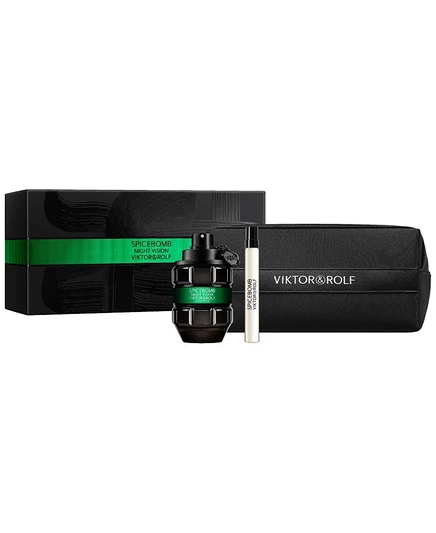 Viktor & Rolf Spicebomb Night Vision, 3 шт. Подарочный набор туалетной воды с дорожным спреем и дизайнерской сумочкой, без цвета.