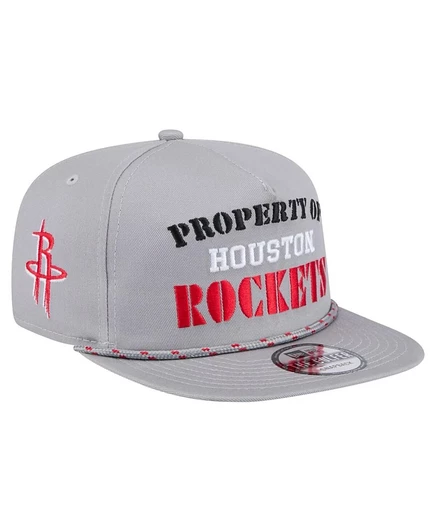 Мужская кепка New Era Houston Rockets Throwback Golfer, серая