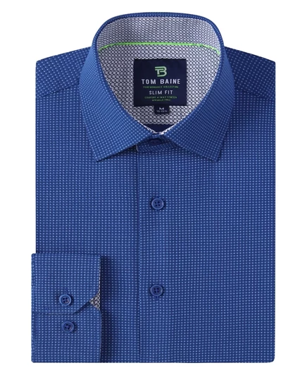 Мужская рубашка Tom Baine Slim Fit, темно-синяя
