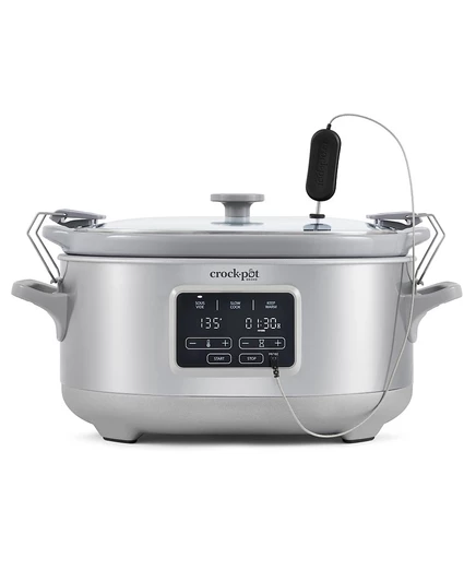 Медленноварка Crock-Pot 6,6 л с функцией sous-vide, стальная