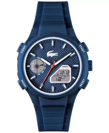  Мужские часы LC33 с синим силиконовым ремешком 45 мм blue