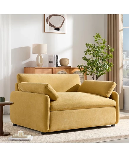 Streamdale Furniture Большой диван-кресло из синели, акцентное кресло с широким сиденьем, Современное мягкое кресло