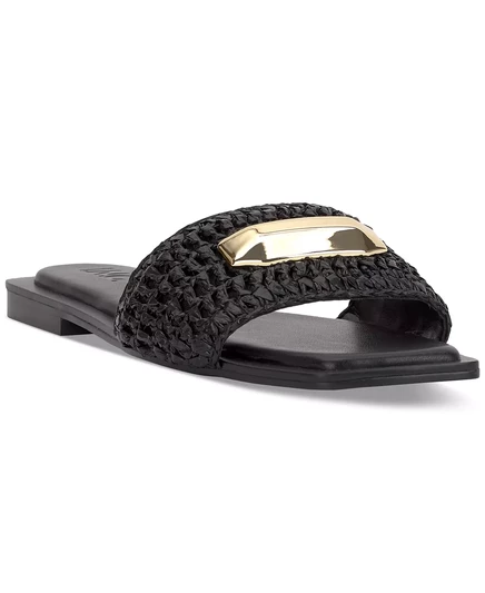  Женские босоножки на плоской подошве Paramita, созданные для Macy's black raffia