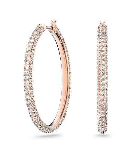 Серьги-кольца с камнями Swarovski