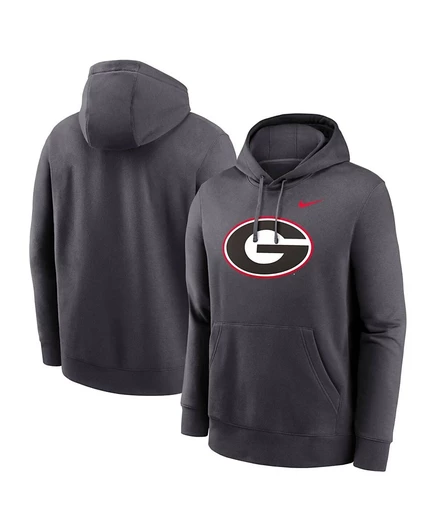 Мужская толстовка Nike Georgia Bulldogs Primetime с капюшоном, антрацитовая