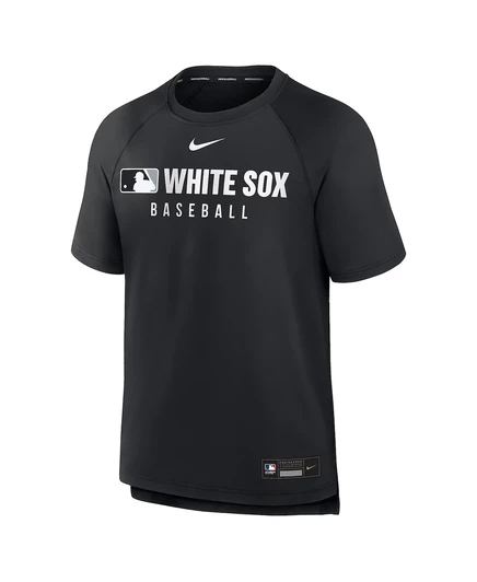 Мужская черная футболка Nike Authentic Collection с регланом для выступлений перед игрой Chicago White Sox Authentic Collection black