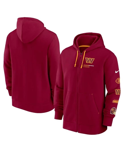 Мужская худи Nike Surrey Washington Commanders, бордовая