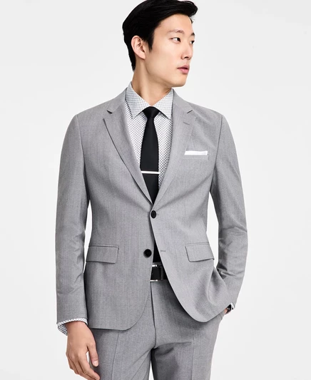 Мужской пиджак из смесовой шерсти Hugo Boss grey