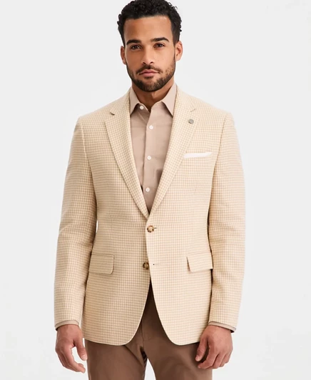 Мужской пиджак Ted Baker Modern Fit mini check, бежевый