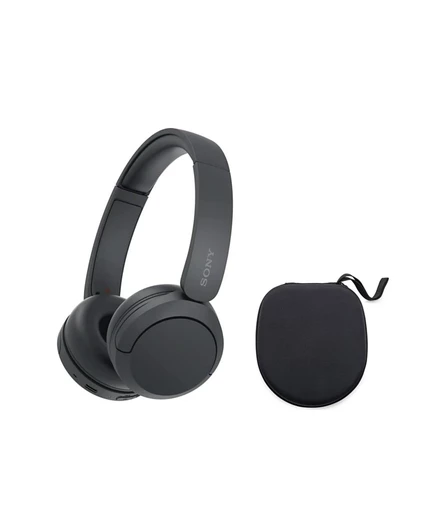 Беспроводная Bluetooth-гарнитура-вкладыш Sony WH-CH520 (черная) с жестким корпусом черного цвета