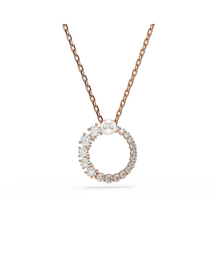 Женское колье Swarovski Matrix, жемчуг, розовое золото