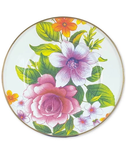 Тарелка mackenzie-childs White Flower Market салатная 20 см, белая