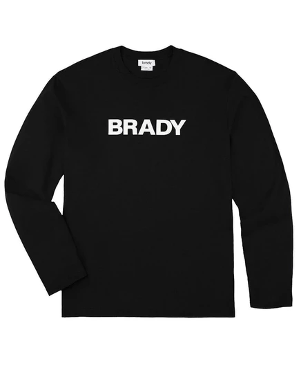 Мужская футболка с длинным рукавом Brady Wordmark, черная