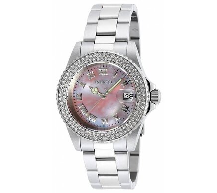 Женские часы Invicta Angel 19874 кварцевые, светло-розовый циферблат