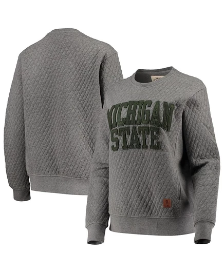 Женская стеганая толстовка Pressbox Michigan State, черная