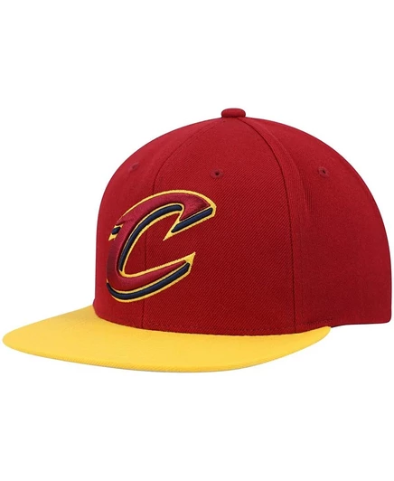 Мужская кепка Mitchell & Ness Cavaliers, бордо-золотая