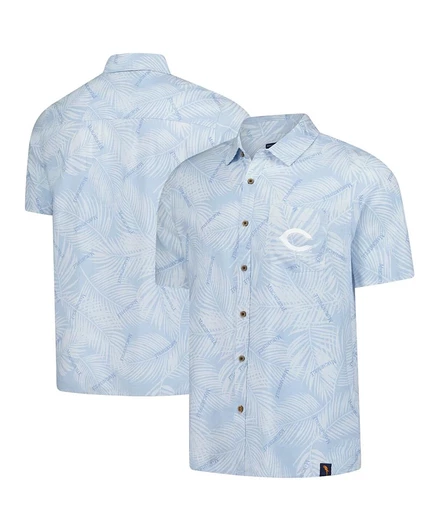 Мужская льняная рубашка Margaritaville Cincinnati Reds, синяя