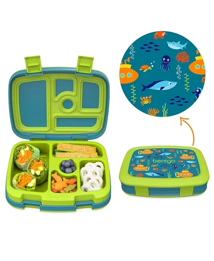 Ланчбокс Bentgo Kids Submarine 5 секций герметичный, зеленый
